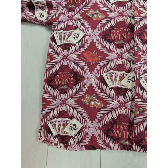 Big Dogs Hawaiian Camp Shirt Mens Extra Large Gambling Poker Cards Casino XL - Picture 5 of 13